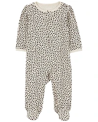 Baby Girl Floral 2-Way Zip Cotton Sleep & Play Pajamas