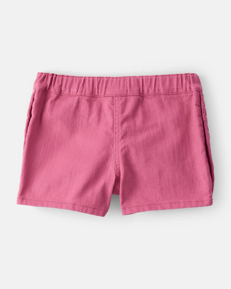 Toddler Girl 100% Cotton Skort - Pink