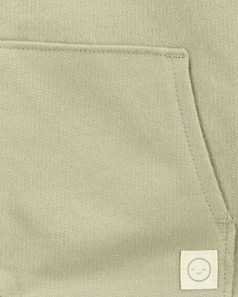 Baby Zip-Up French Terry Hoodie - Green