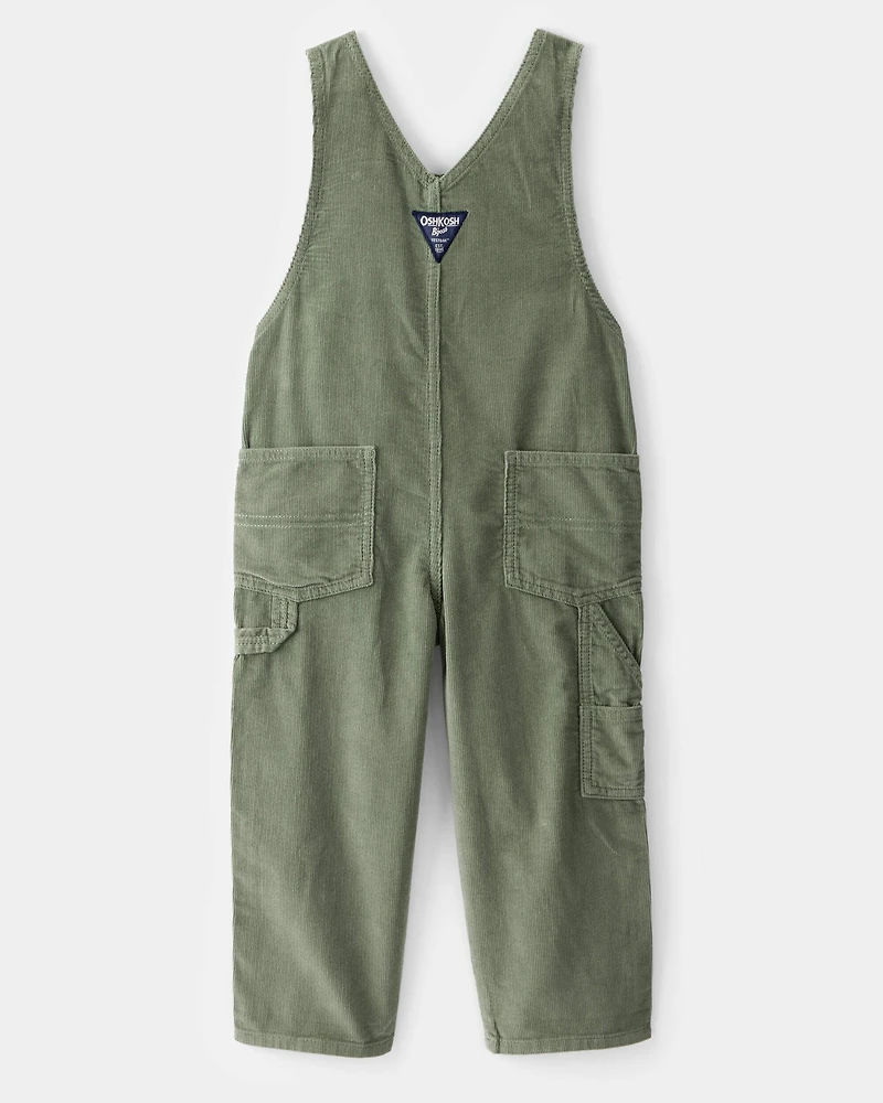 Toddler Solid Corduroy Overalls - Green