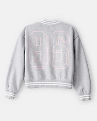 Kid 1986 Heart Varsity Jacket - Grey
