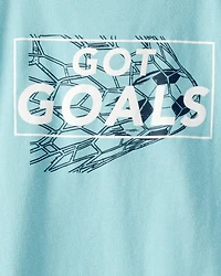 Boys Got Goals Short-Sleeve Graphic Tee - Blue