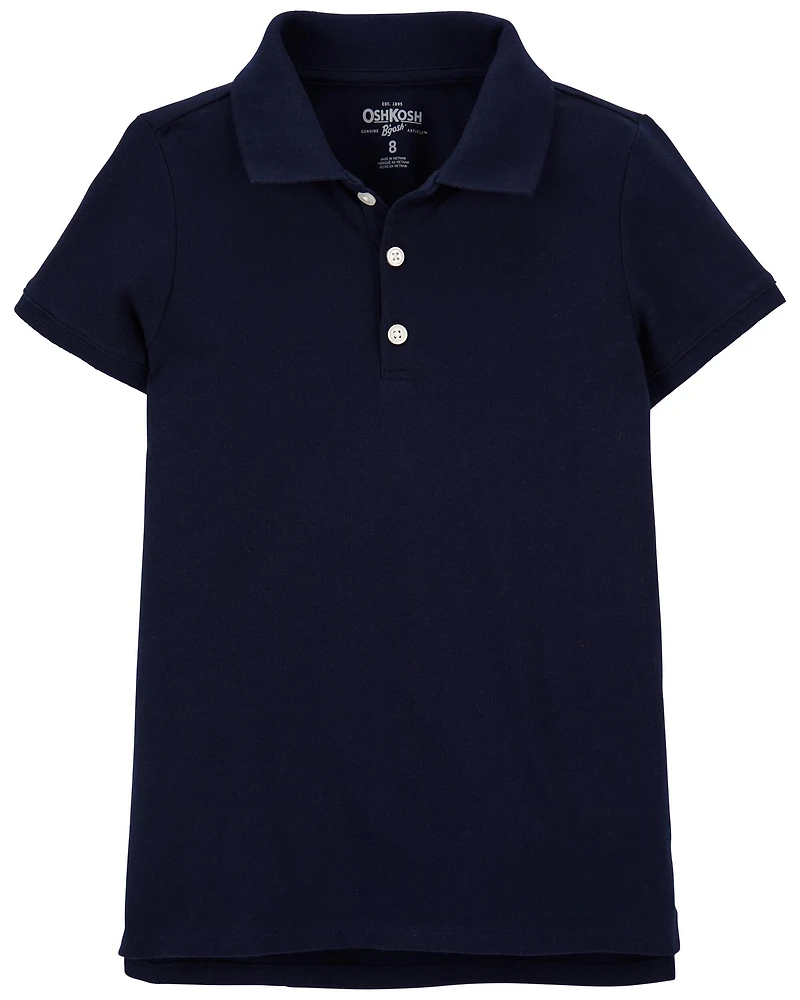 Girls Pique Cotton Uniform Polo