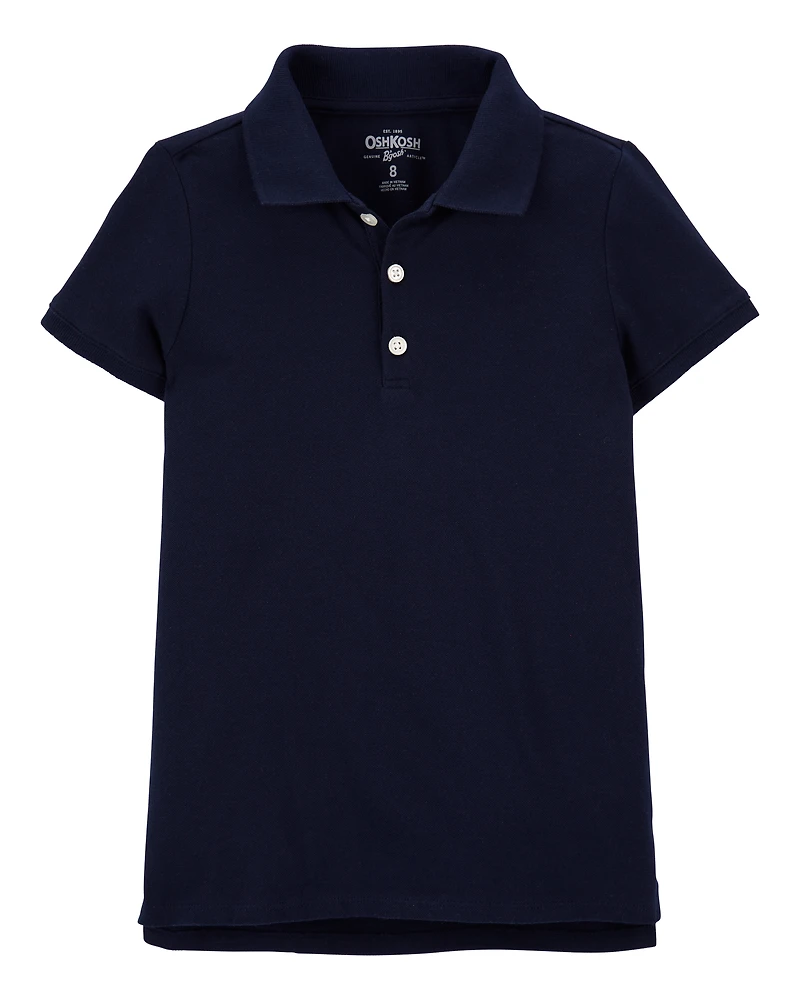 Girls Pique Cotton Uniform Polo