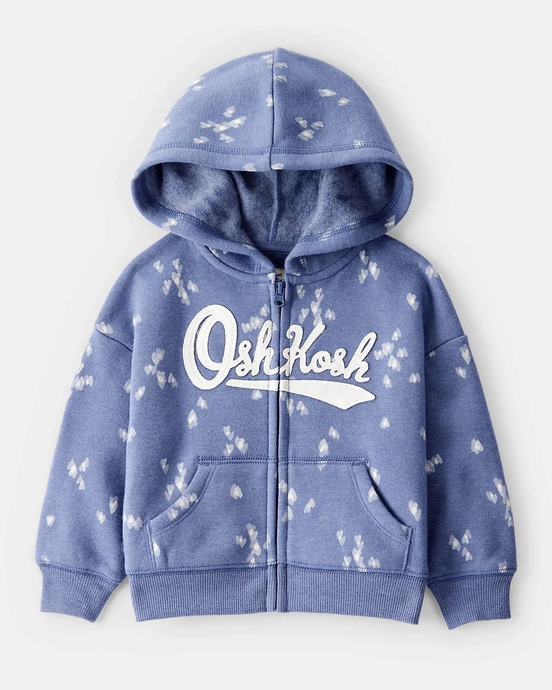 Baby Girl 2-Piece DayDream Fleece Heart Fleece Jacket & Joggers Set - Blue