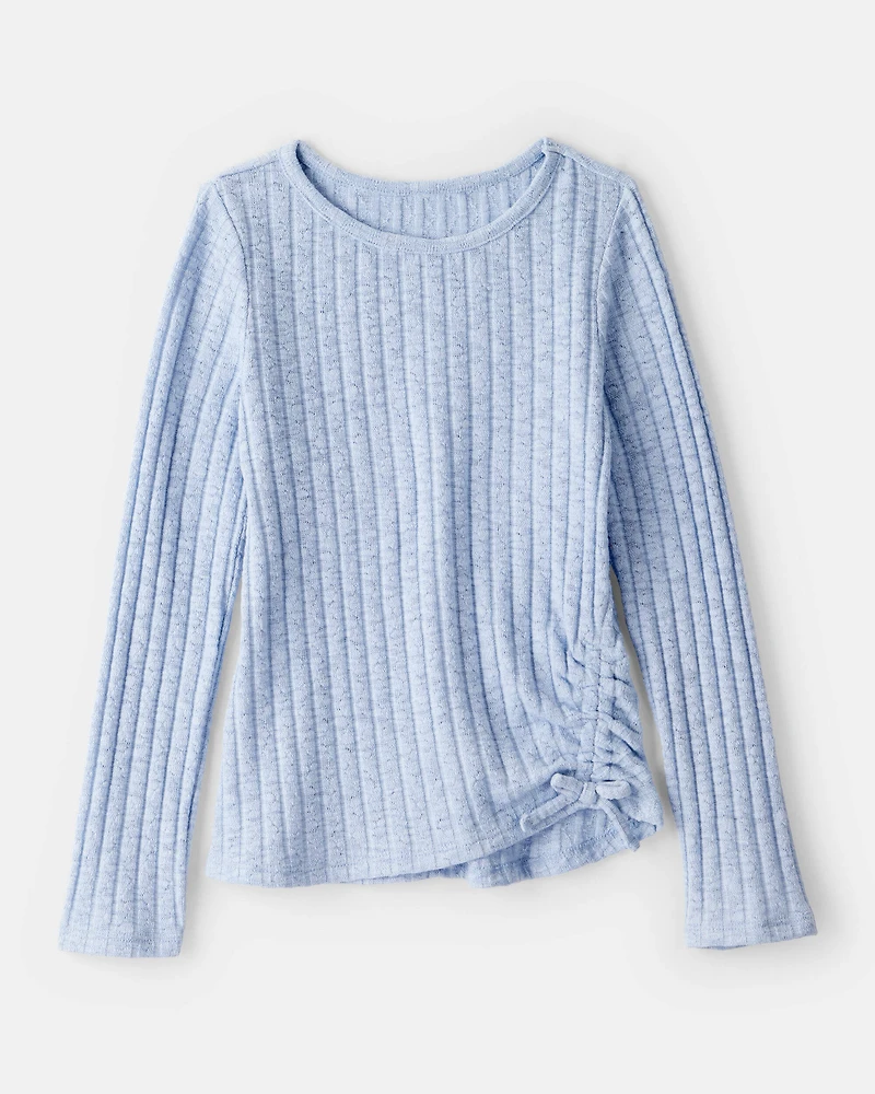 Girls Cinched Rib Top