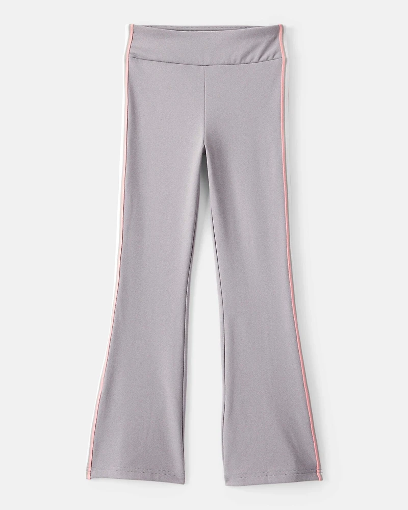 Girls Knit Flare Active Pants - Grey