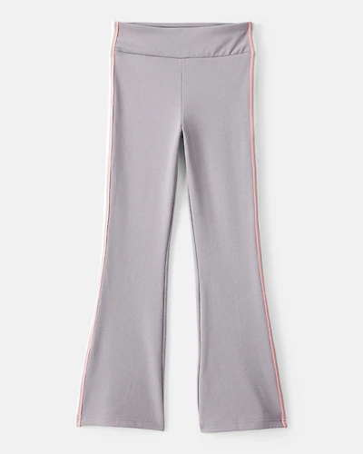 Girls Knit Flare Active Pants - Grey