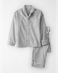 Adult  Women's Organic Cotton Button-Front Pajamas Set