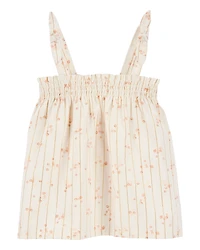 Baby Floral Smocked Tank - Ivory