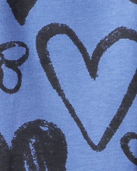 Girls Heart Pull-On Stretch Cozy Leggings - Blue