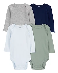Baby 4-Pack Long-Sleeve Original Bodysuits