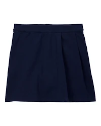 Kid Ponte Knit Uniform Skort - Navy