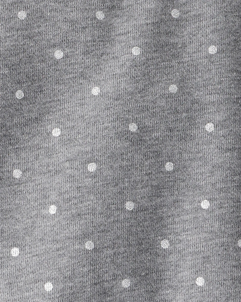 Baby Girl Polka Dot Fleece Sweatshirt - Grey