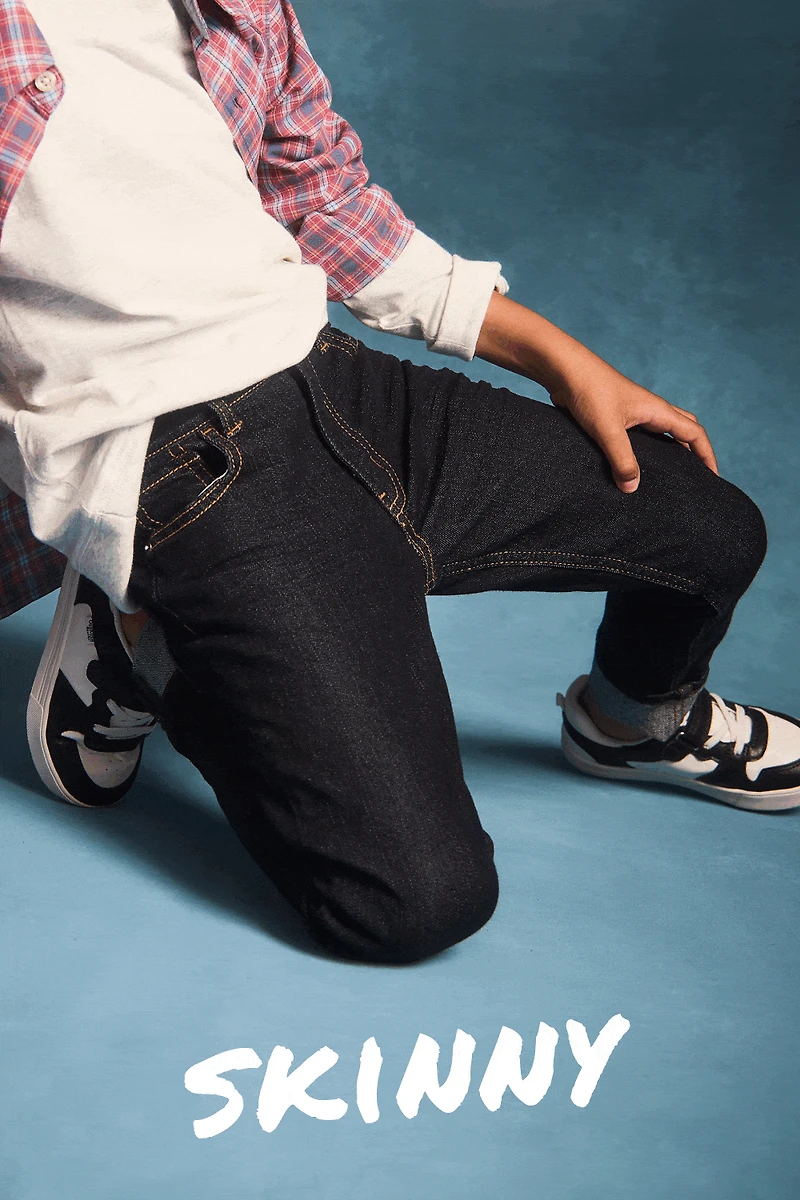Kid Sun Faded Wash Skinny-Leg Jeans