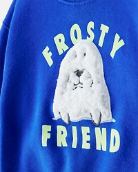 Baby Boy DayDream Fleece Seal Pullover Sweatshirt - Blue