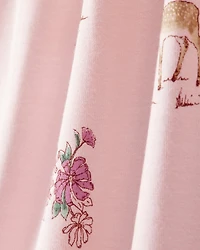 Baby Girl Deer & Floral Print PurelySoft Long-Sleeve 2-Way Zip 1-Piece Pajamas - Pink