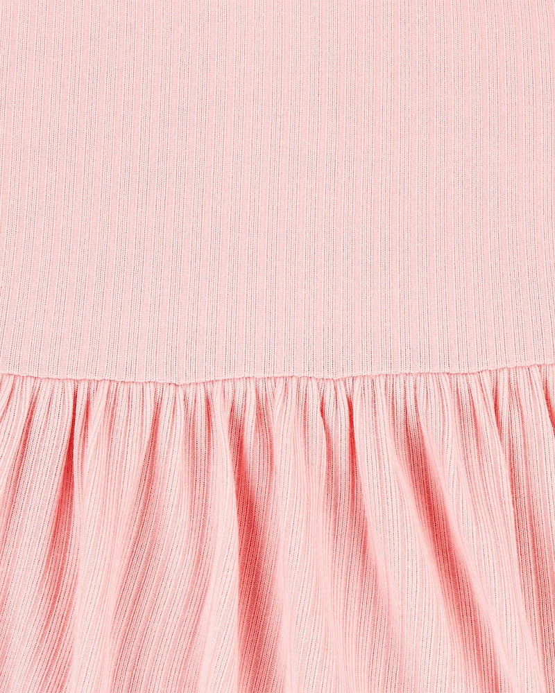 Baby Girl Solid PurelySoft Bodysuit Dress - Pink