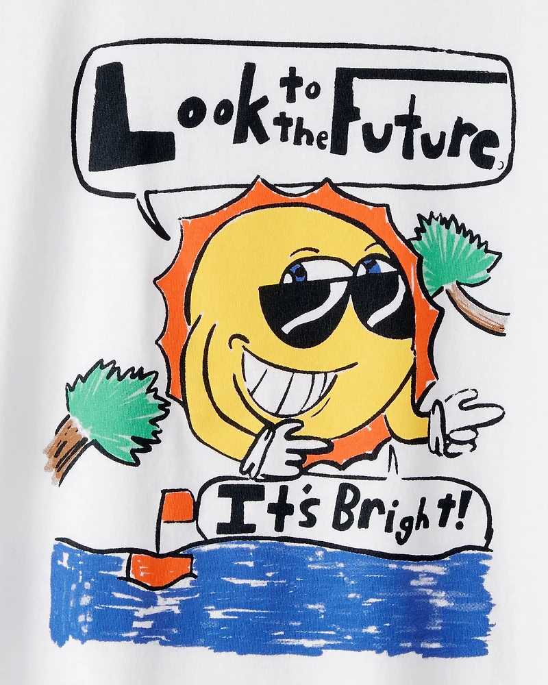 Kid Boys & Girls Clubs 'The Future is Bright' Short-Sleeve Tee