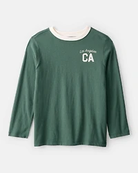 Boys Los Angeles Long-Sleeve Graphic Tee - Green