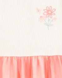 Kid Ombre Short-Sleeve Tutu Dress - Pink