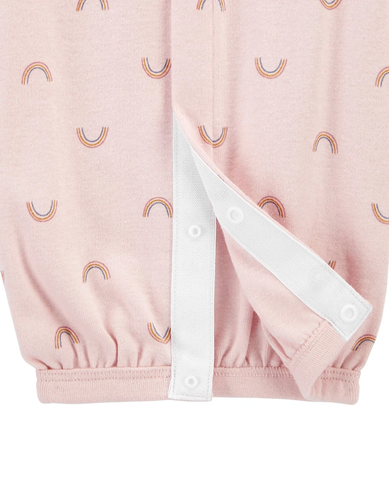 Baby Preemie Rainbow Cotton Sleeper Gown