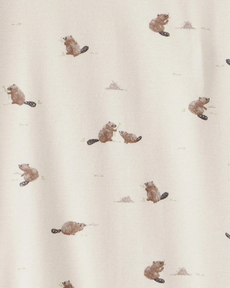 Kid Organic Cotton Pajamas in Beaver Creek Print