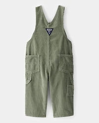 Baby Neutral Solid Corduroy Overalls - Green