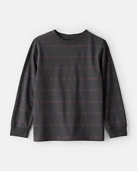 Boys Striped Long-Sleeve T-Shirt - Grey