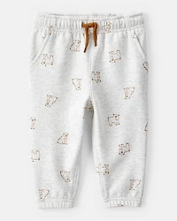 Baby Boy Bear Print Long-Sleeve Tee & Pant Set - Brown
