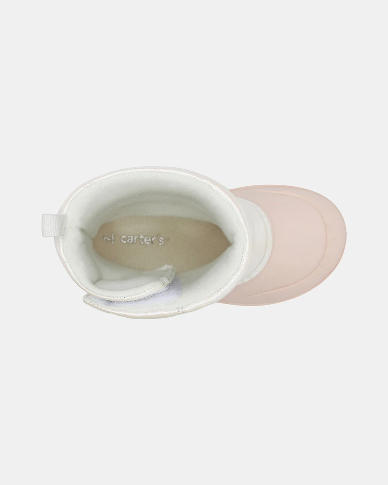 Girls Snow Boots - Pink/White