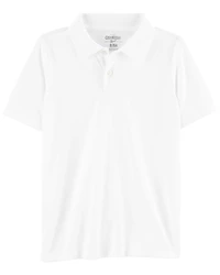 Boys Piqué Polo Shirt - White
