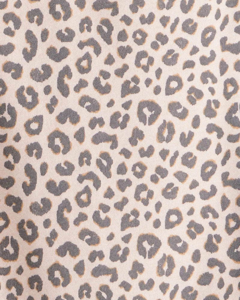 Toddler Girl Leopard Print Long-Sleeve Top - Brown