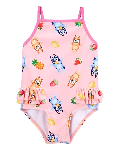 Baby Girl Bluey™ 1-Piece Swimsuit - Pink