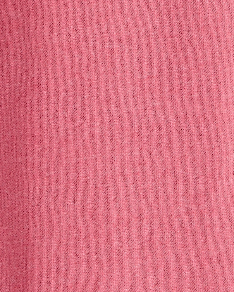 Kid French Terry Drawstring Pants - Pink