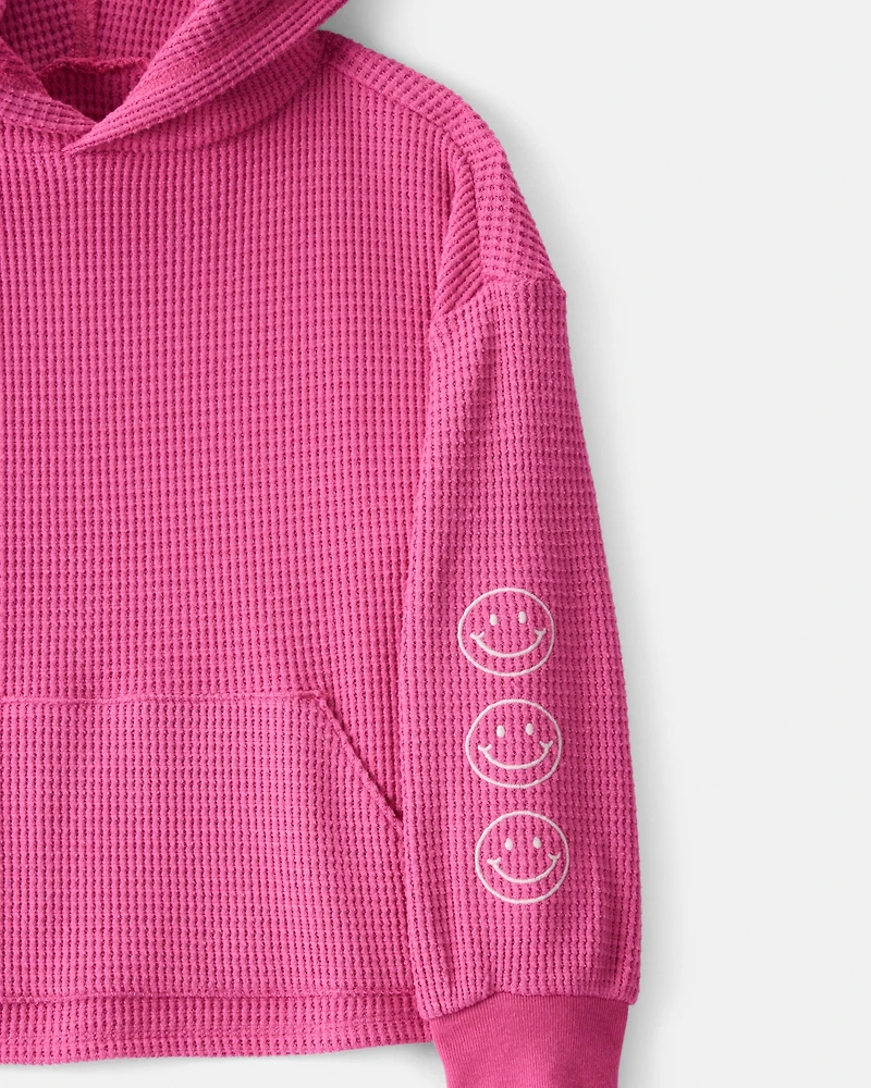 Girls Thermal Hooded Top - Pink