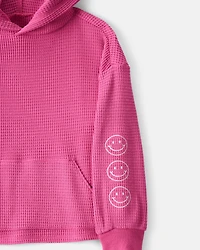Girls Thermal Hooded Top - Pink