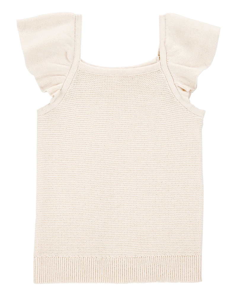 Baby Flutter-Sleeve Rib Tank