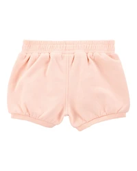 Baby 2-Piece Bodysuit & French Terry Short Set - Pink
