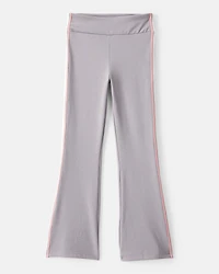 Girls Knit Flare Active Pants - Grey
