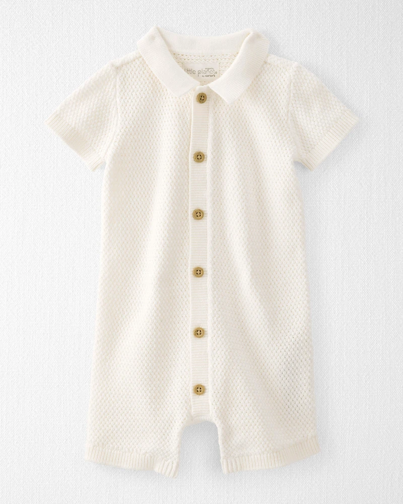 Baby Organic Cotton Sweater Knit Romper