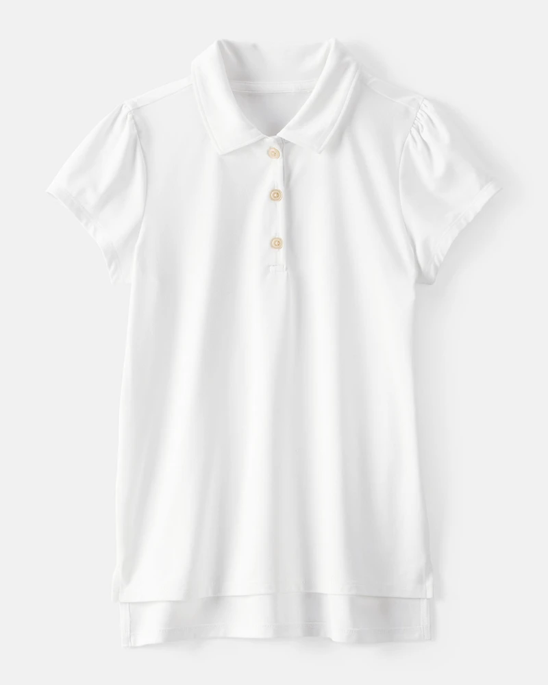 Kid 3-Pack Active Uniform Polo Shirts in Moisture Wicking BeCool™ Fabric - White