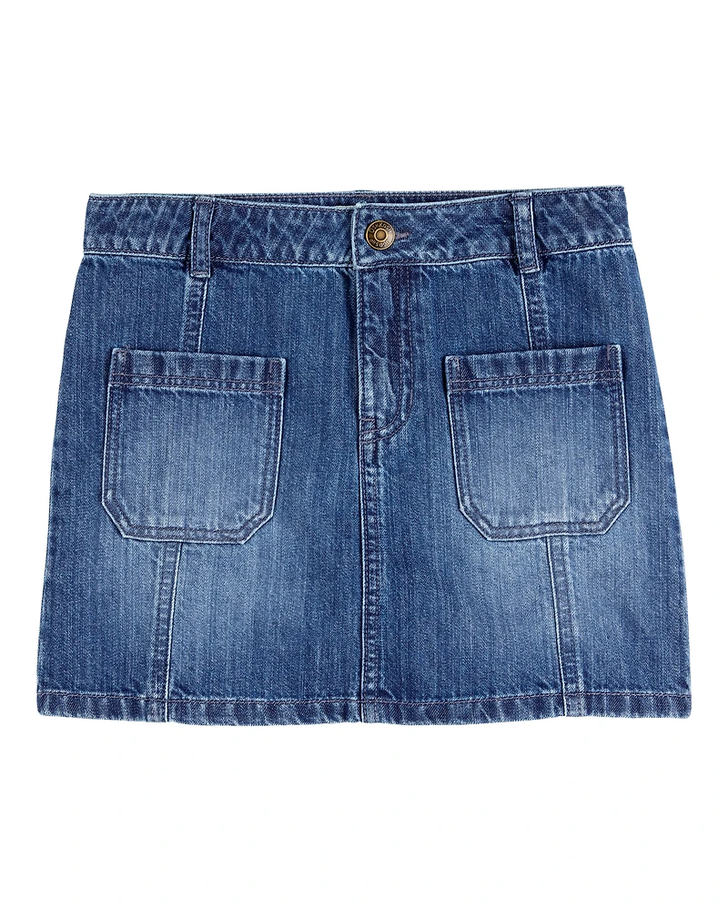 Kid Icon Denim Skirt - Blue