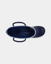 Toddler Boy Striped Rain Boots - Navy/White