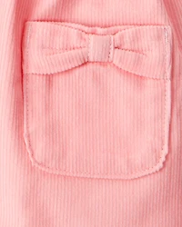 Baby Girl 3-Piece Bow Heart Print Long-Sleeve Dress Set - Ivory/Pink
