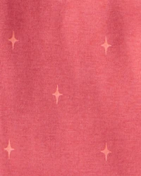 Girls Cowgirl Print 100% Cotton Long-Sleeve Snug Fit 4-Piece Pajamas - Pink