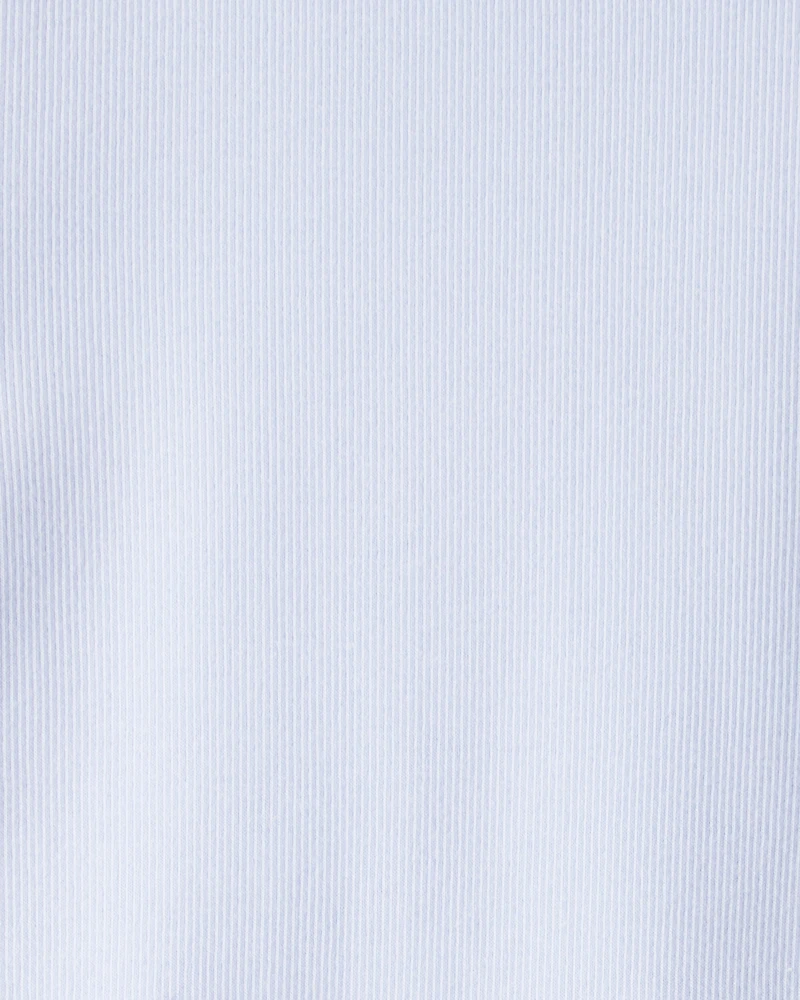 Kid Mock Neck Ribbed Tee - Blue