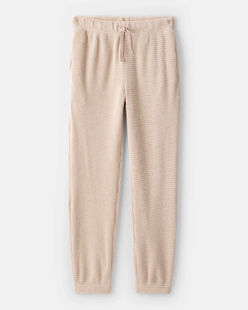 Girls Waffle Knit Joggers
