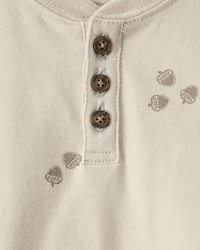 Baby Boy Acorn Short-Sleeve Tee - Brown