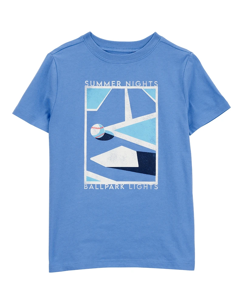 Kid Baseball Short-Sleeve Graphic Tee - Blue